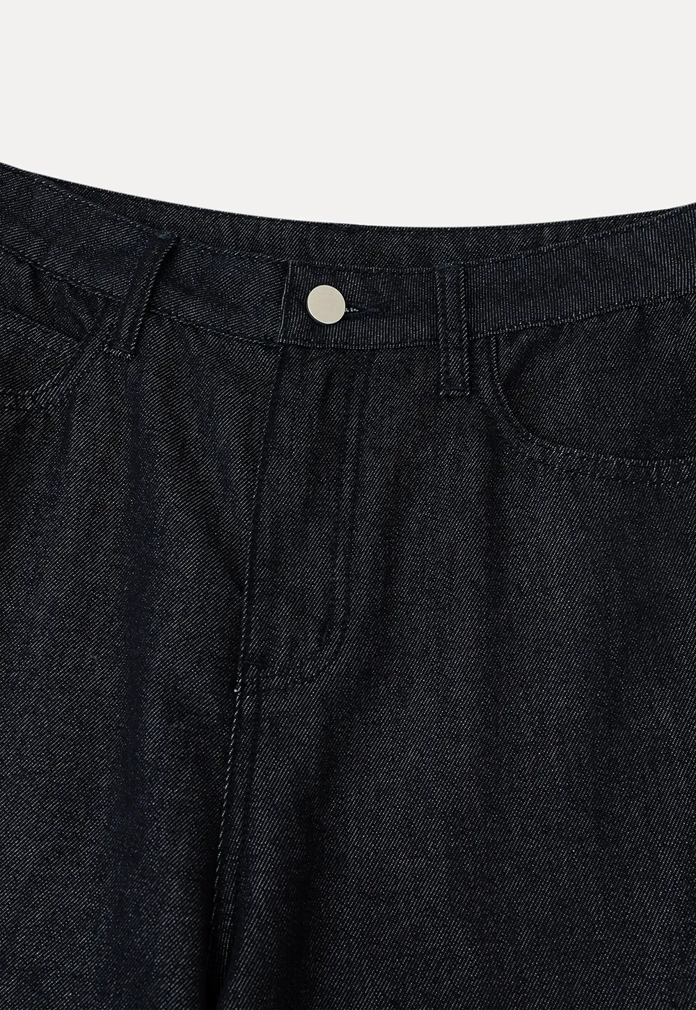 Ruffled Hem Cropped Denim Pants