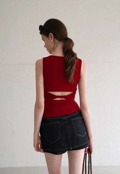 High Waist Denim Mini Skirt With Belt Loop Detail