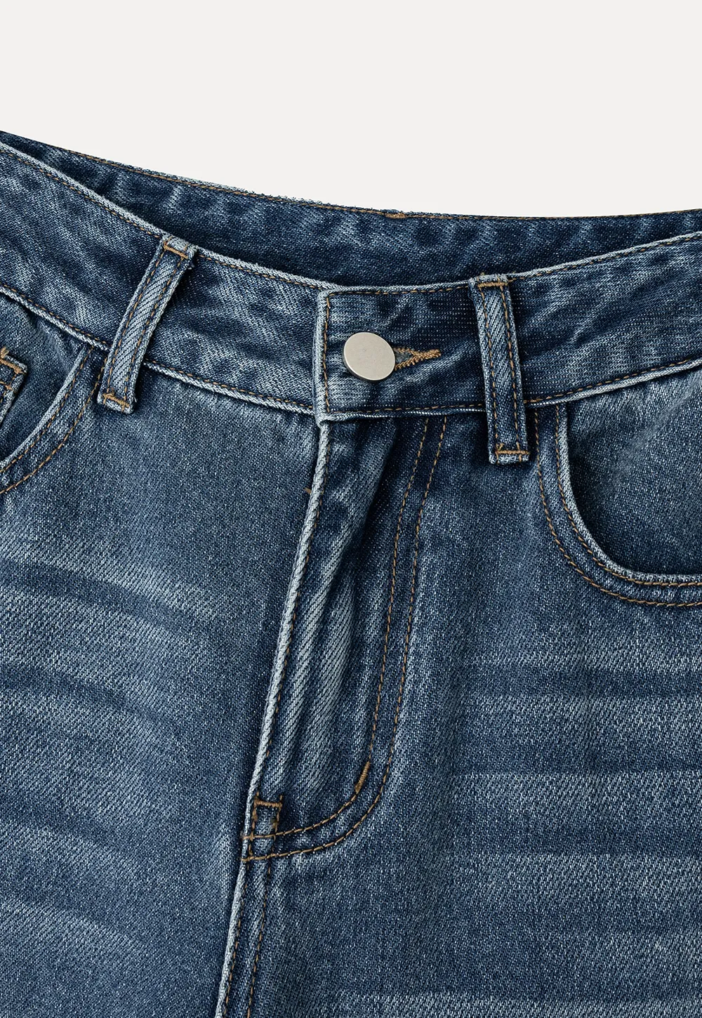 Cropped Wide Leg Denim Pants