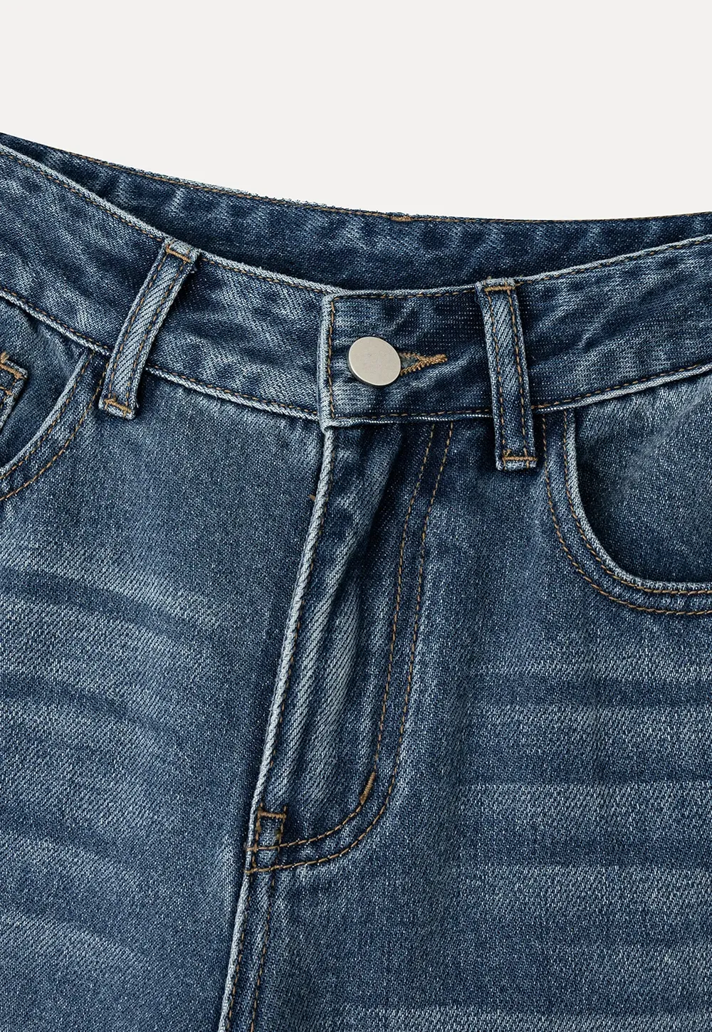 Cropped Wide Leg Denim Pants