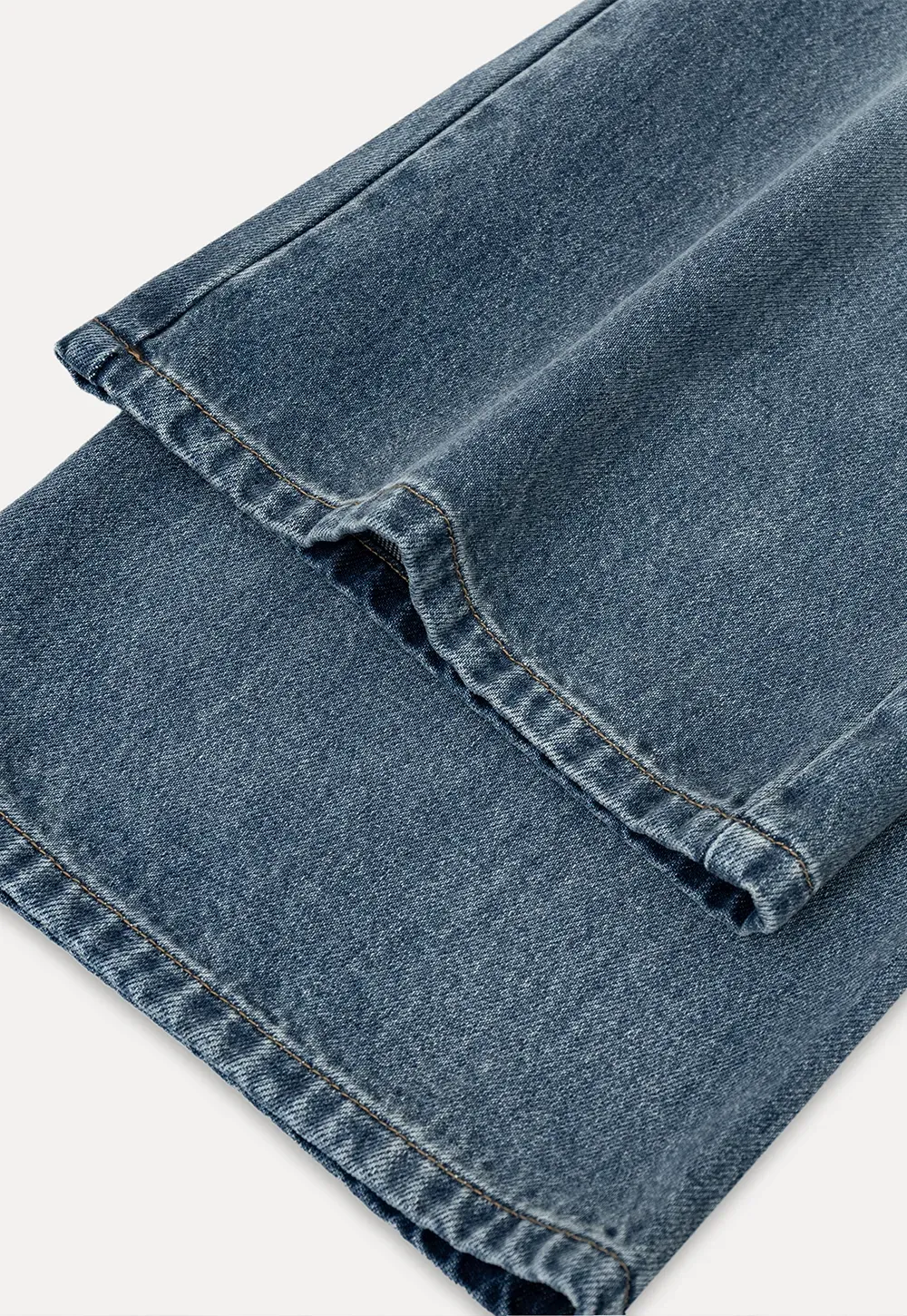 Cropped Wide Leg Denim Pants