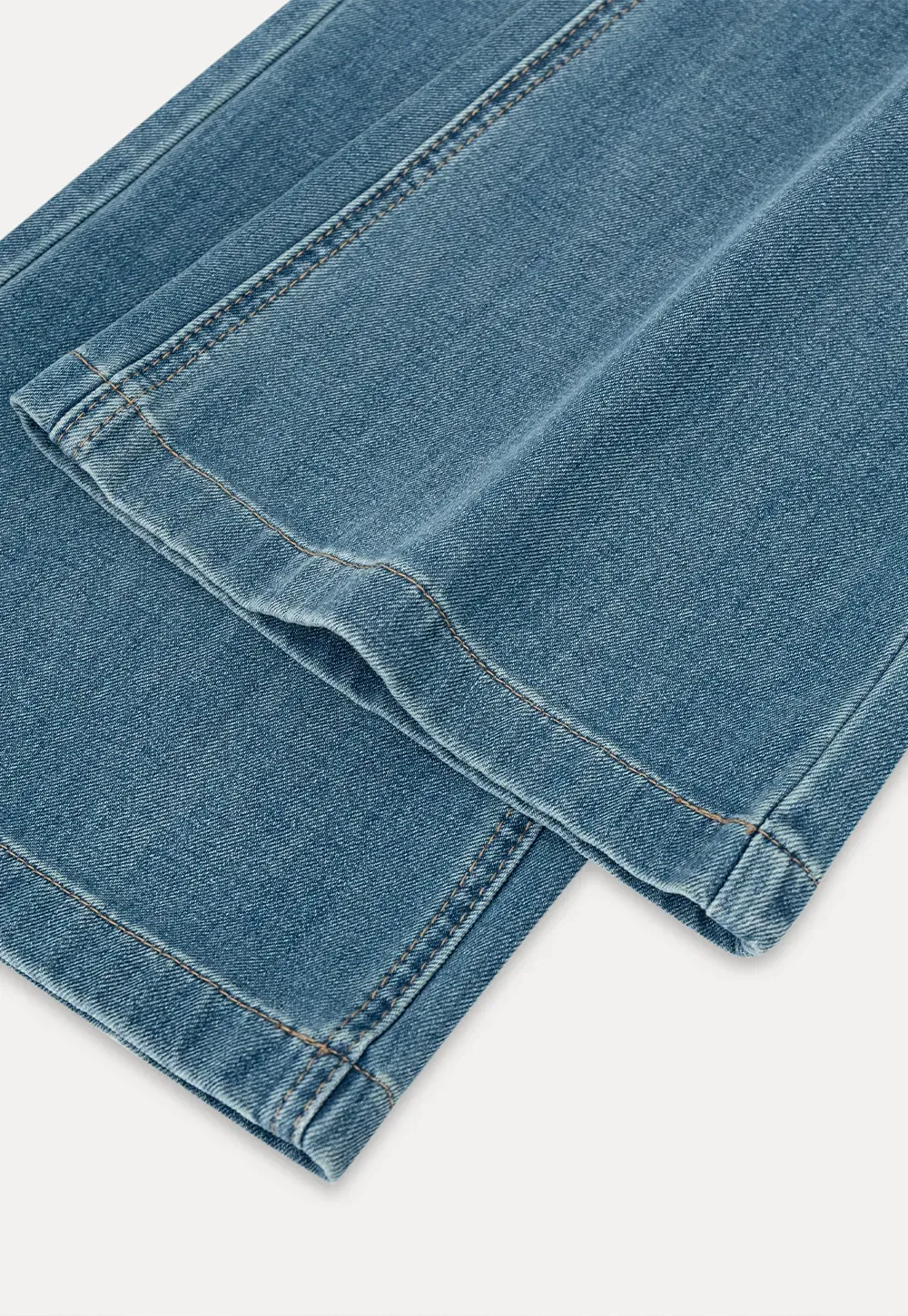 Cropped Flare Leg Denim Jeans