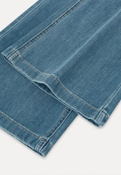 Cropped Flare Leg Denim Jeans