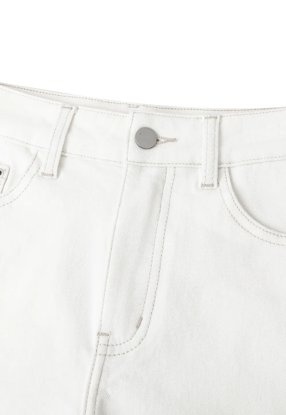 High Waist Cropped Denim Shorts
