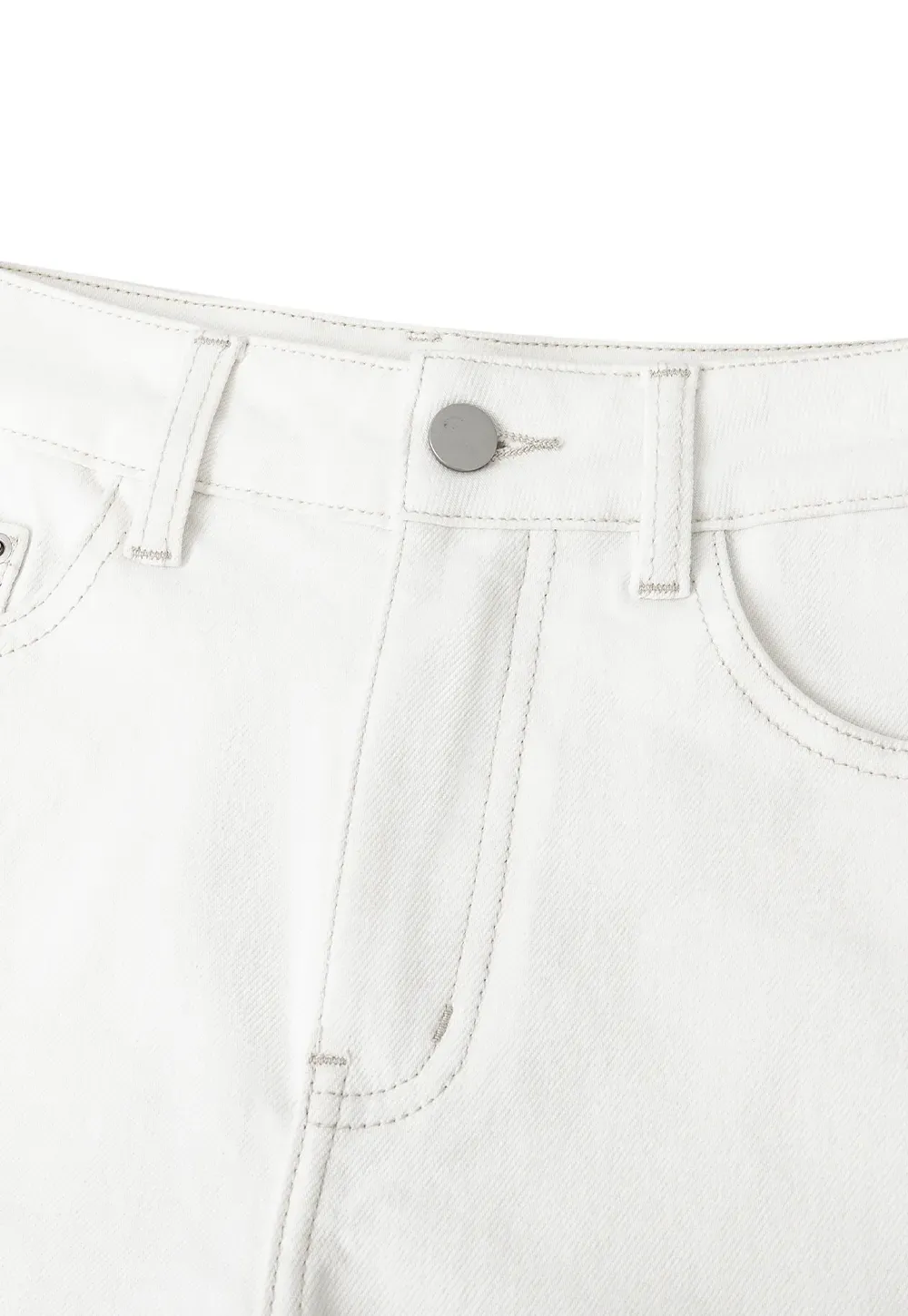 High Waist Cropped Denim Shorts