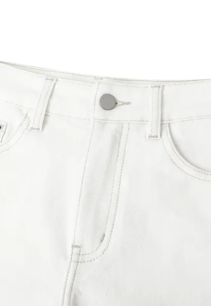 High Waist Cropped Denim Shorts