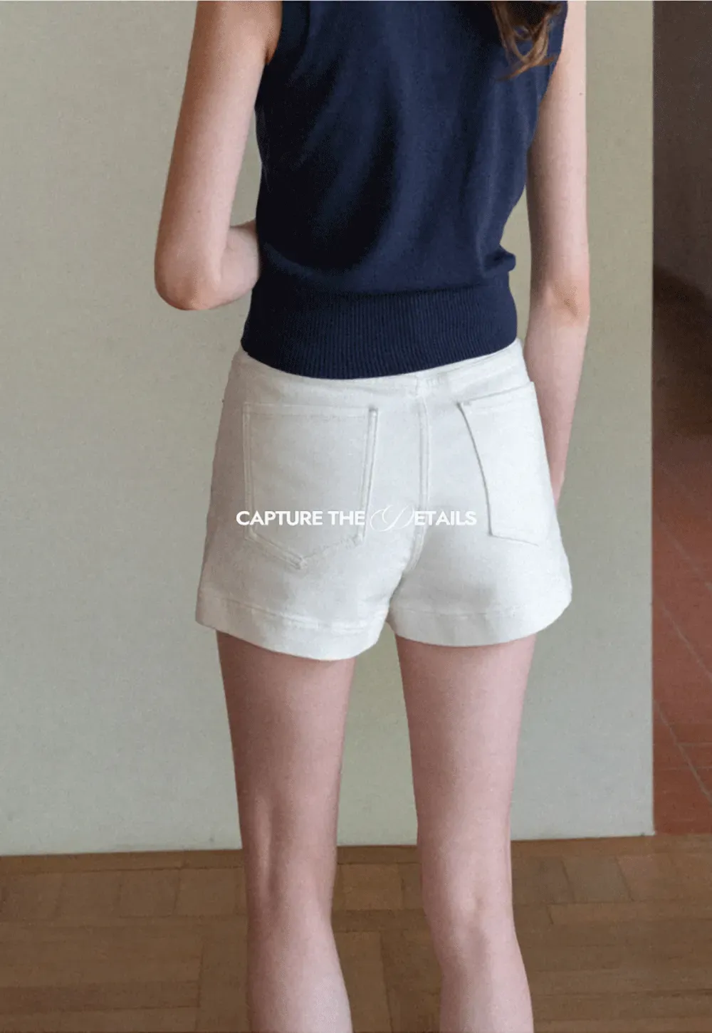 High Waist Cropped Denim Shorts