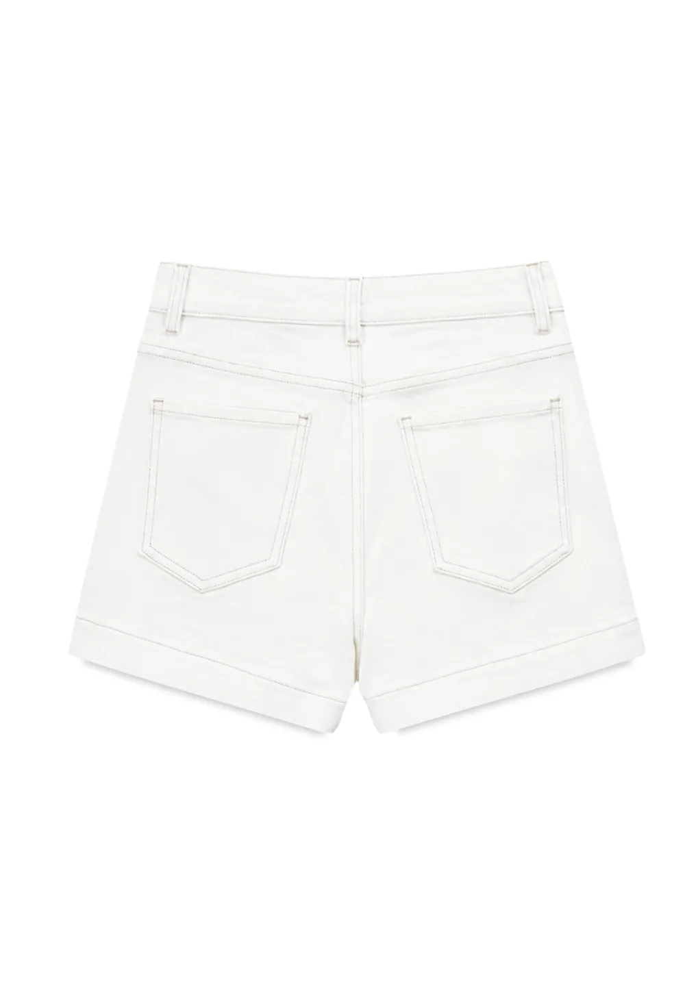 High Waist Cropped Denim Shorts