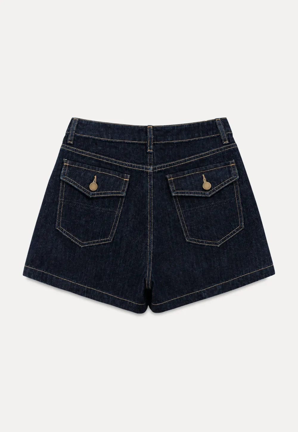 Lace Trim High Waist Denim Shorts
