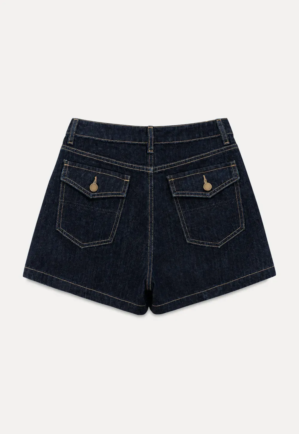 Lace Trim High Waist Denim Shorts