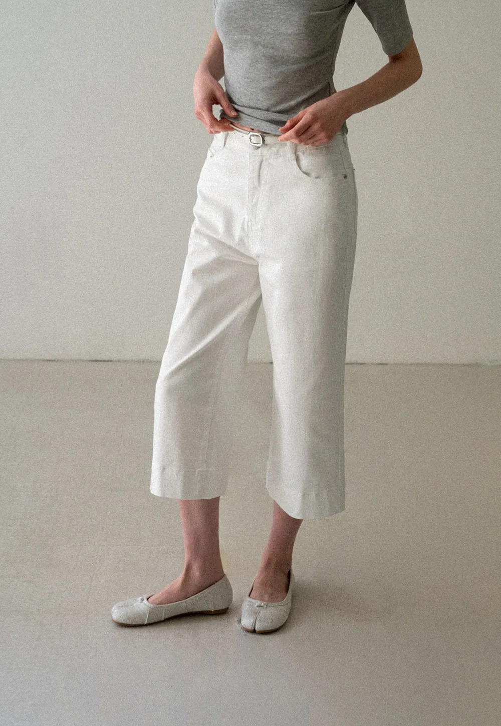 High Waist Cropped Tapered Pants