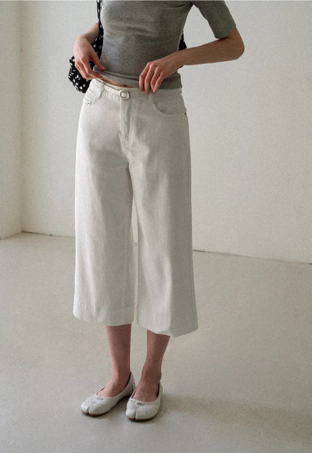 High Waist Cropped Tapered Pants