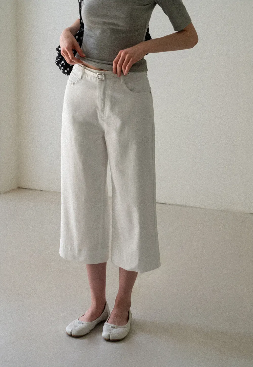 High Waist Cropped Tapered Pants