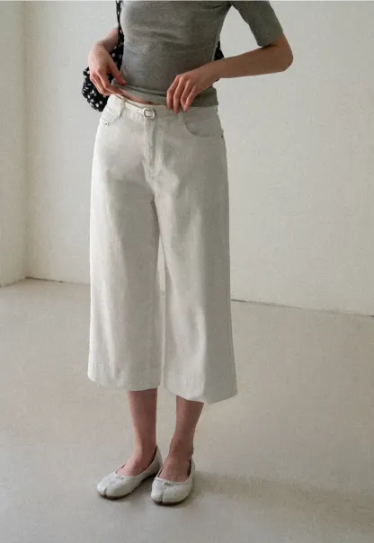 High Waist Cropped Tapered Pants