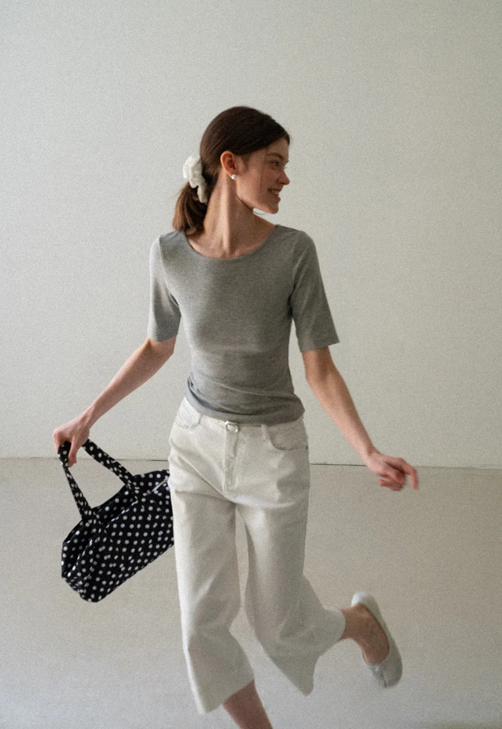 High Waist Cropped Tapered Pants