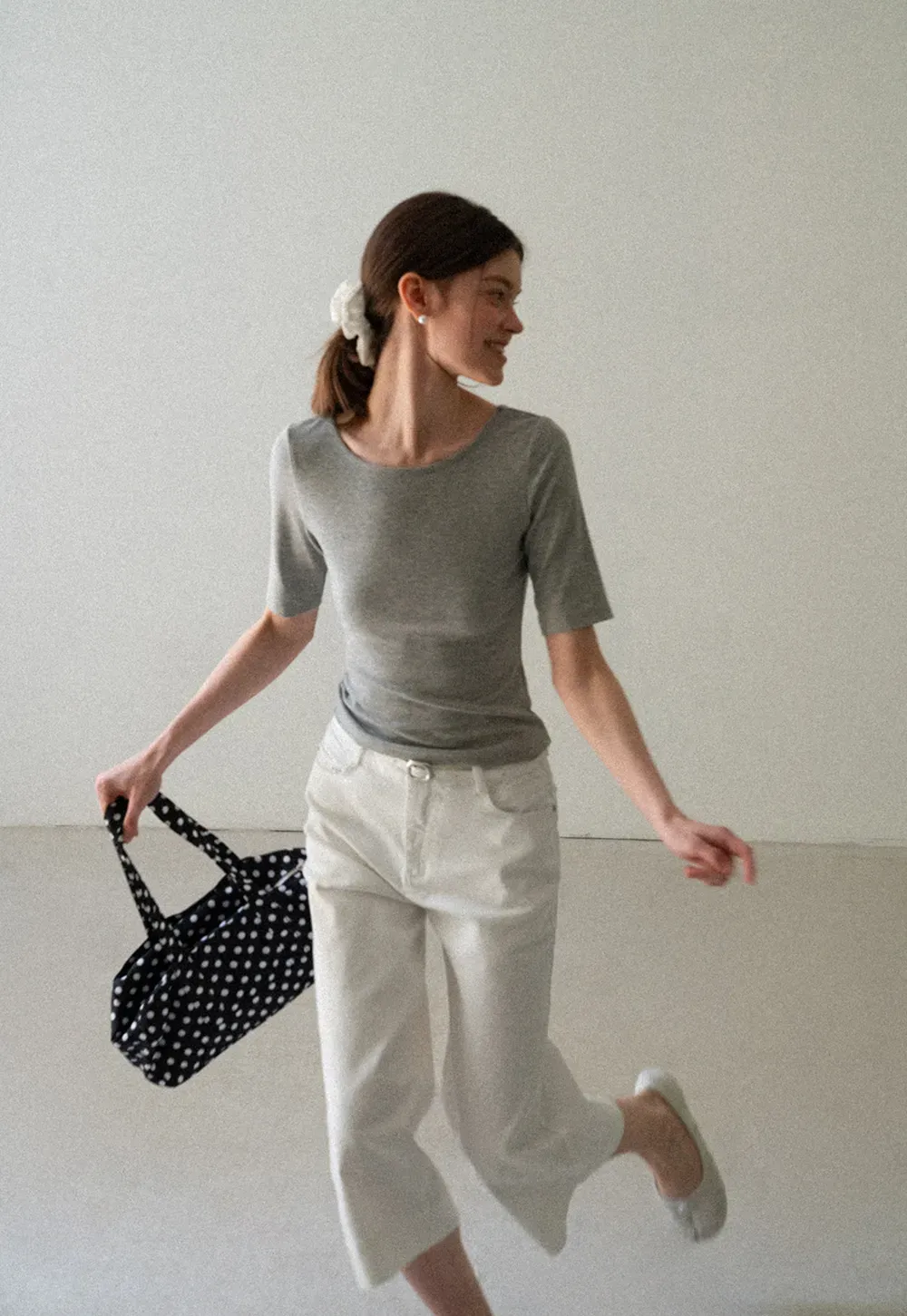 High Waist Cropped Tapered Pants
