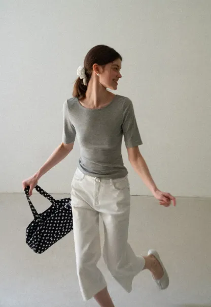 High Waist Cropped Tapered Pants