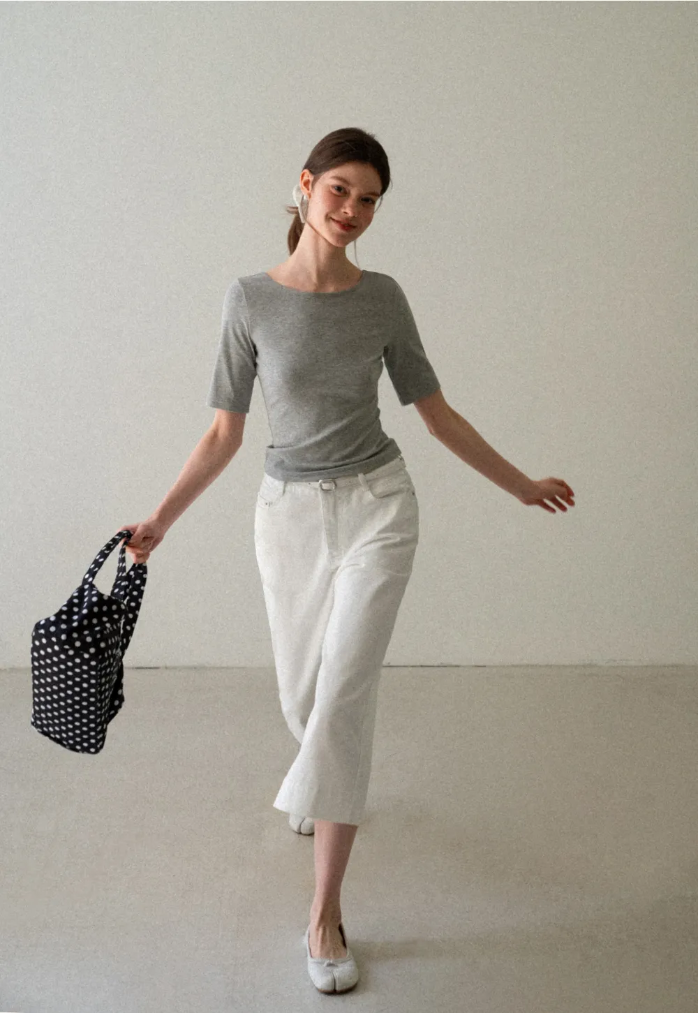 High Waist Cropped Tapered Pants