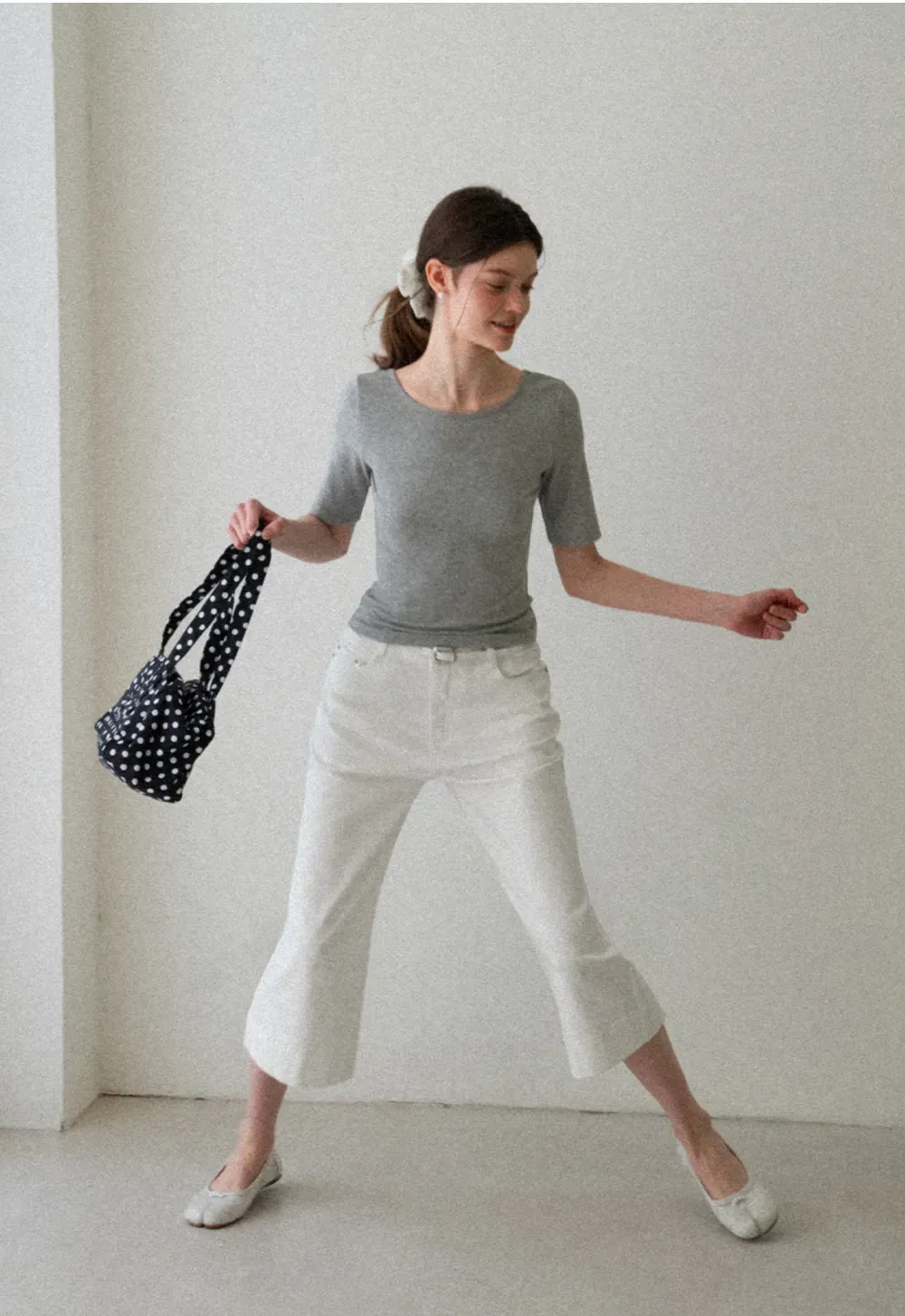 High Waist Cropped Tapered Pants