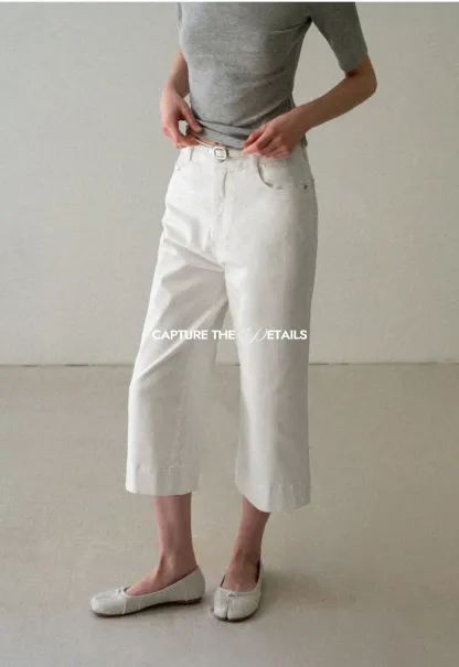High Waist Cropped Tapered Pants