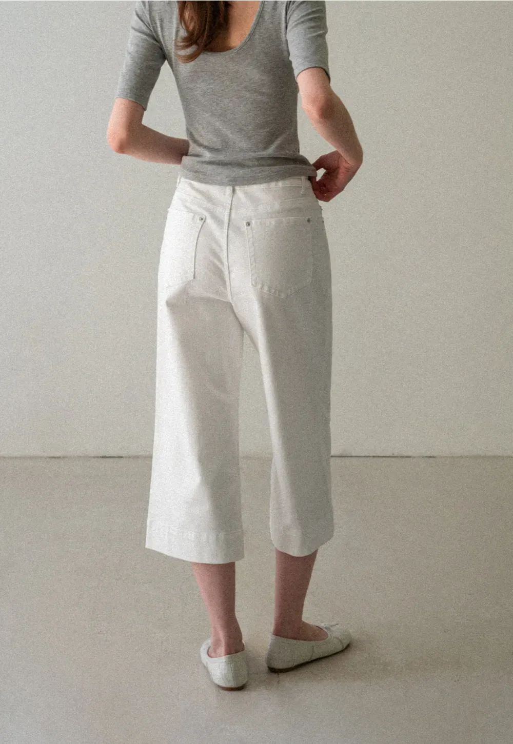 High Waist Cropped Tapered Pants