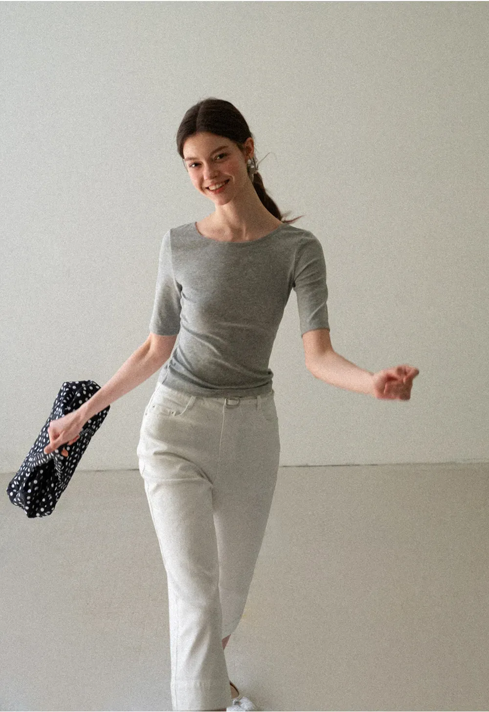 High Waist Cropped Tapered Pants