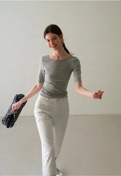 High Waist Cropped Tapered Pants