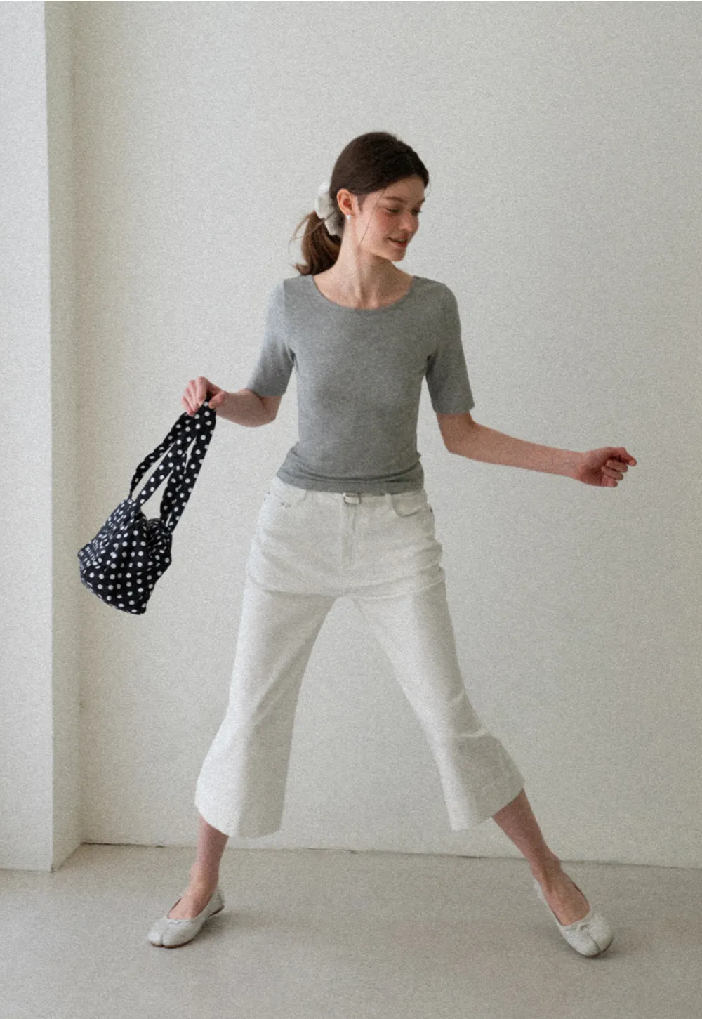 High Waist Cropped Tapered Pants