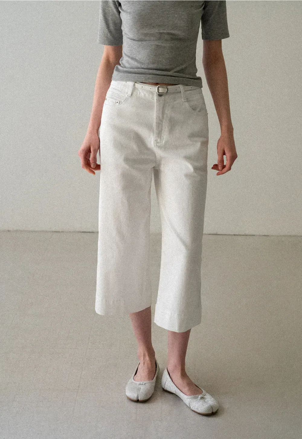 High Waist Cropped Tapered Pants