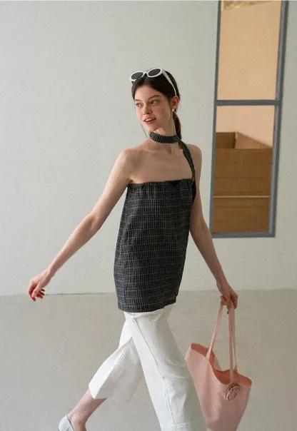 High Waist Cropped Tapered Pants