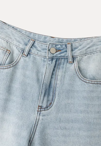 Wide Leg High Waist Denim Jeans