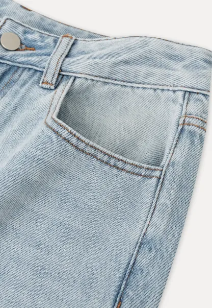 Wide Leg High Waist Denim Jeans
