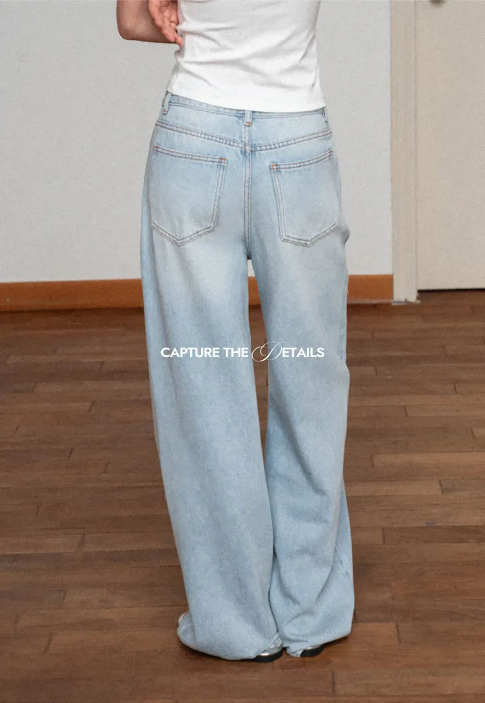 Wide Leg High Waist Denim Jeans