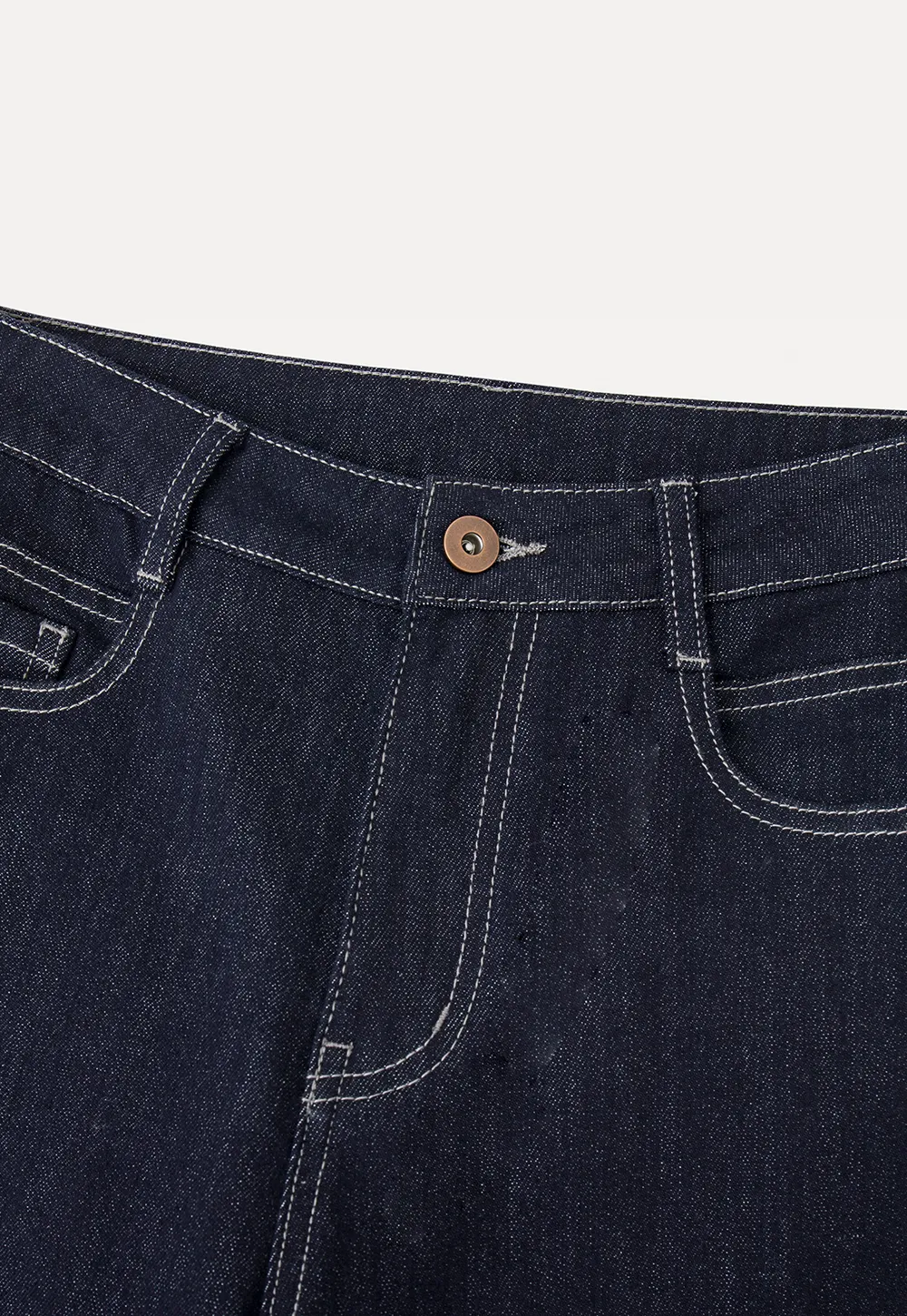 High Waist Straight Cut Cropped Jeans