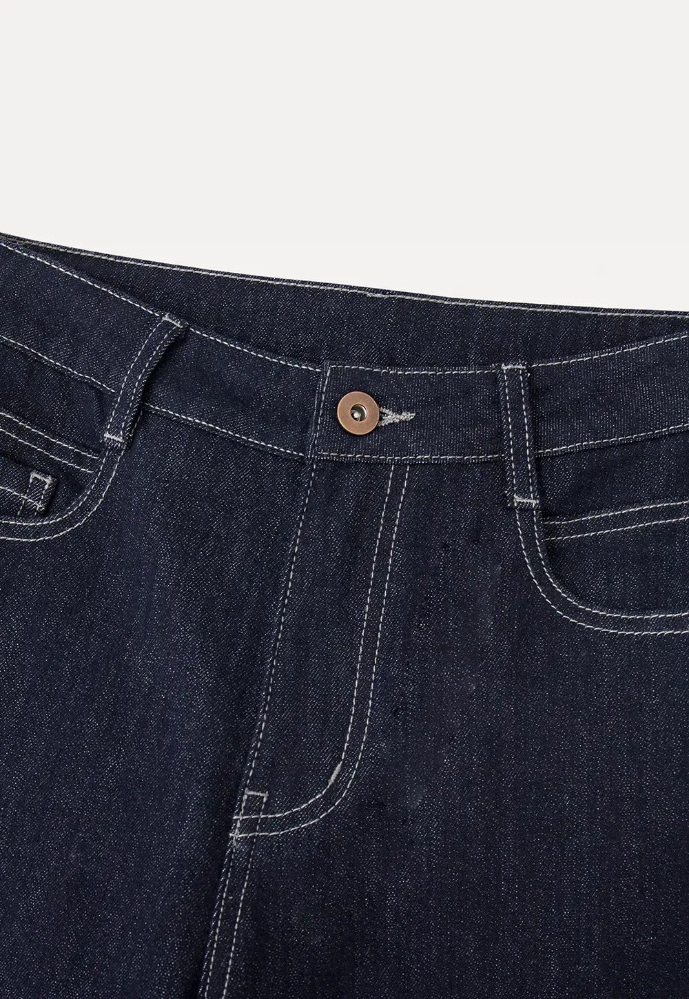High Waist Straight Cut Cropped Jeans