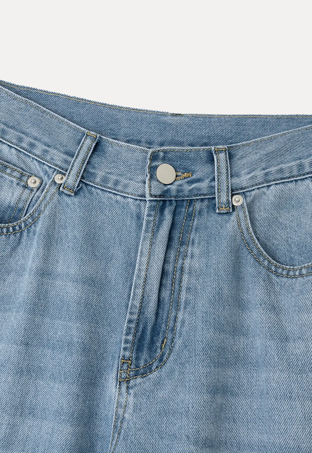 High Waist Wide Leg Denim Jeans