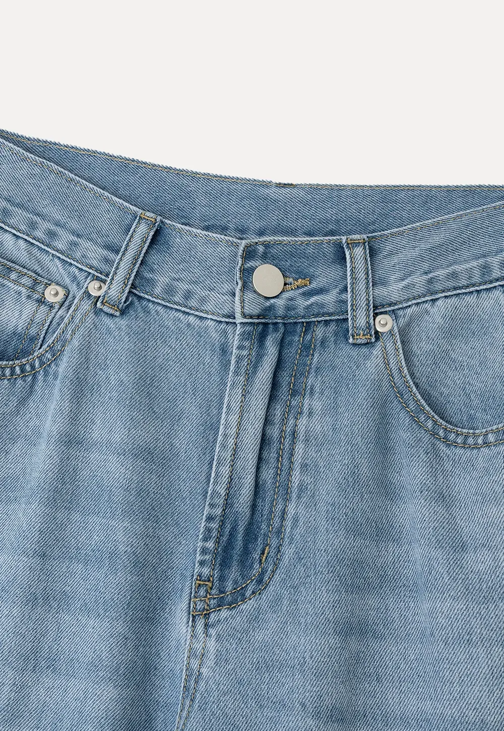 High Waist Wide Leg Denim Jeans