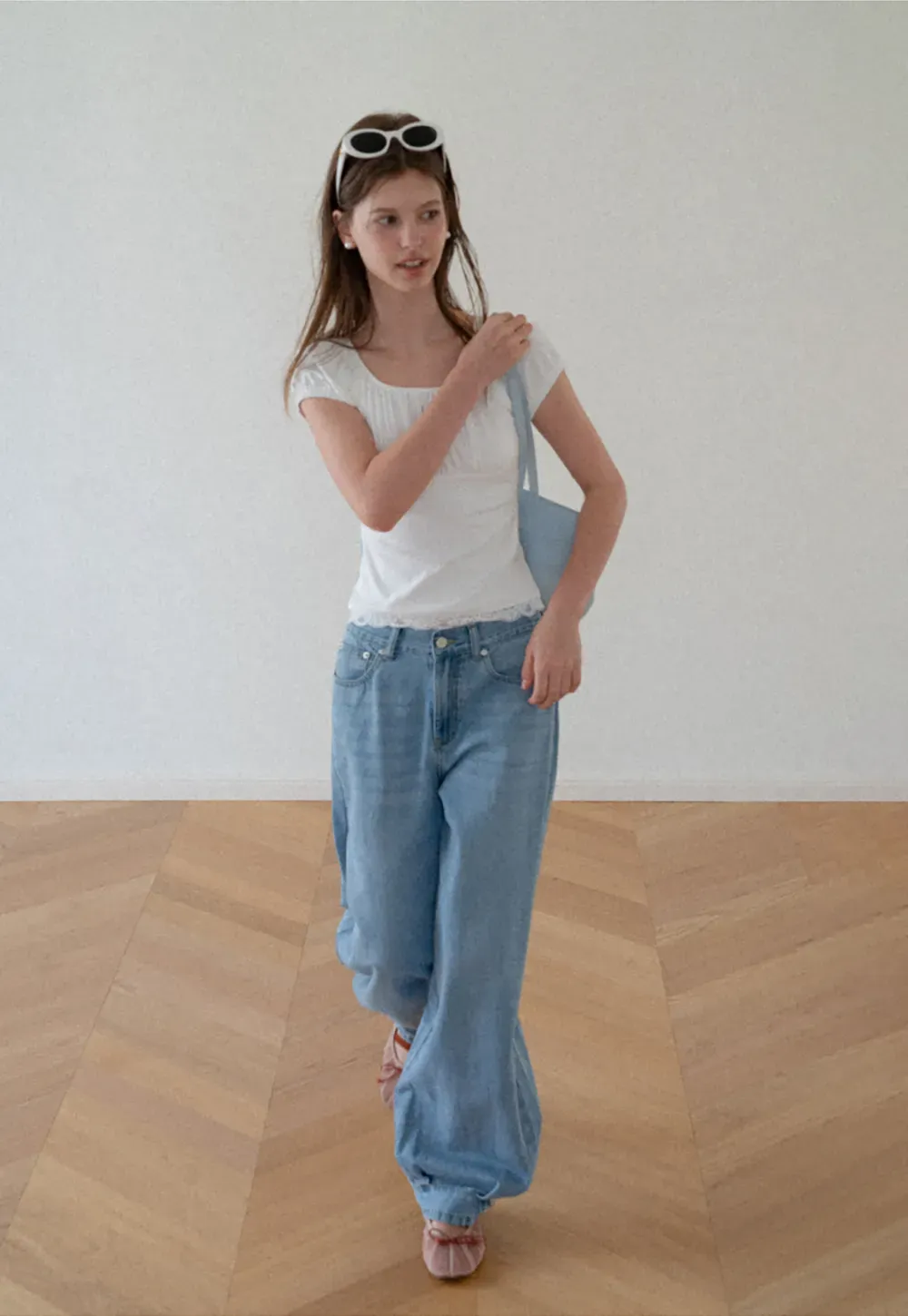 High Waist Wide Leg Denim Jeans