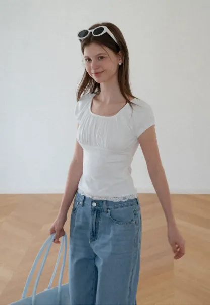 High Waist Wide Leg Denim Jeans