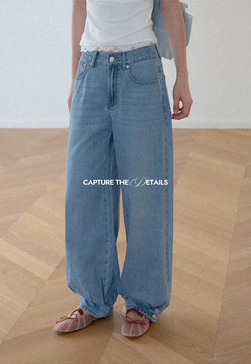 High Waist Wide Leg Denim Jeans