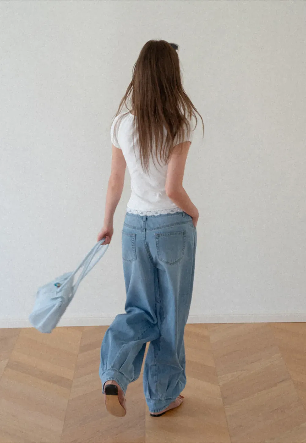 High Waist Wide Leg Denim Jeans