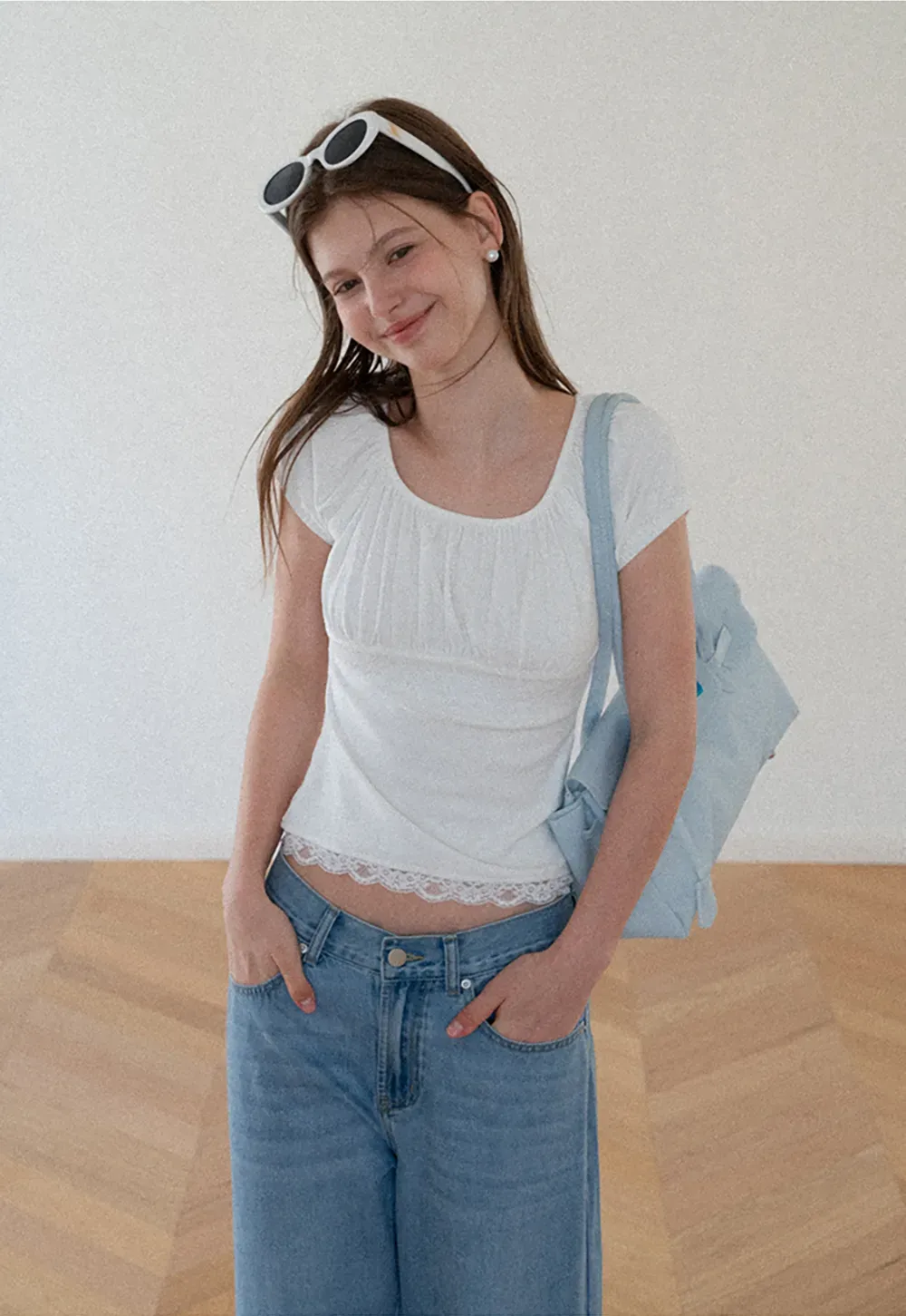 High Waist Wide Leg Denim Jeans