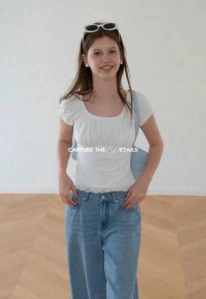 High Waist Wide Leg Denim Jeans