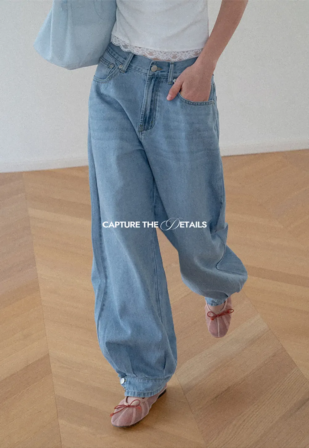 High Waist Wide Leg Denim Jeans