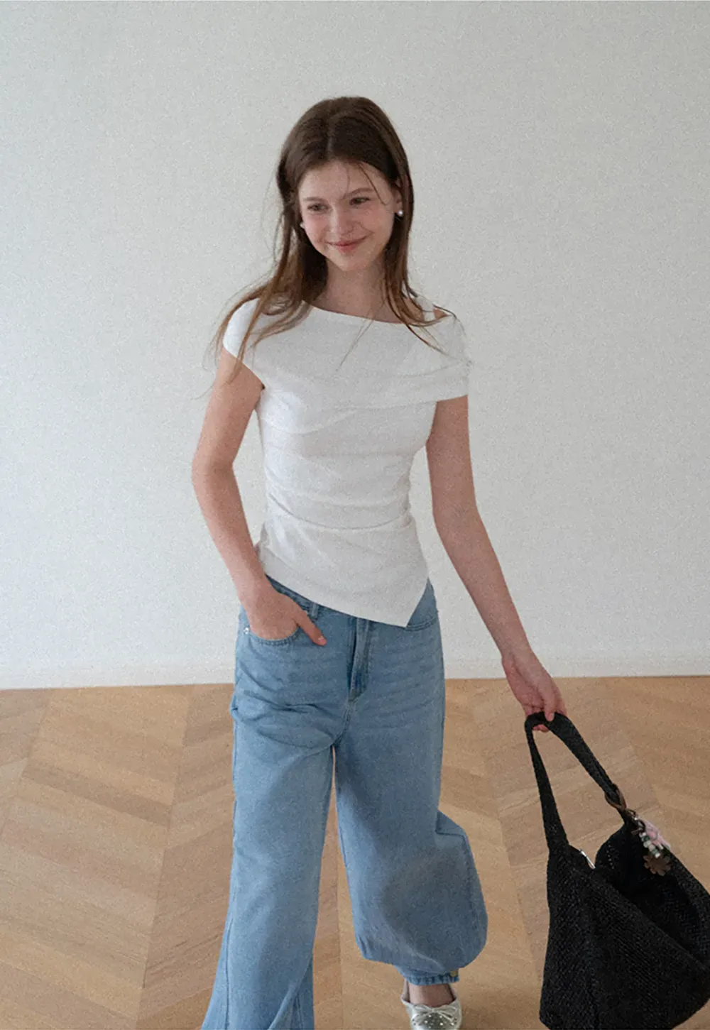 High Waist Wide Leg Denim Jeans