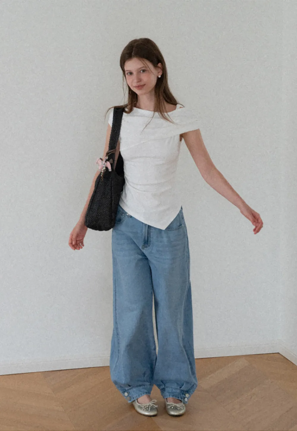 High Waist Wide Leg Denim Jeans