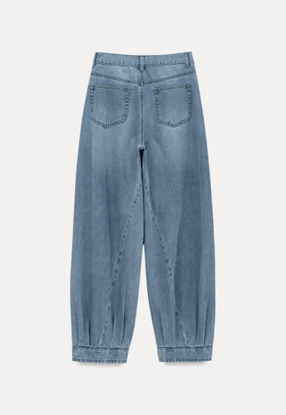 High Waist Wide Leg Denim Jeans