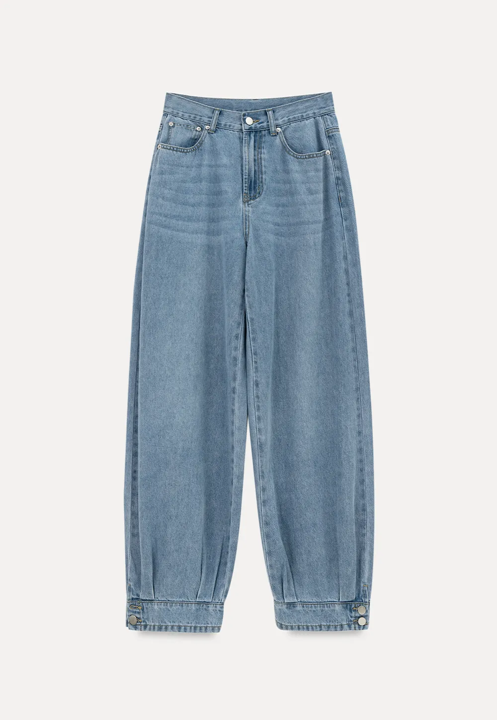 High Waist Wide Leg Denim Jeans