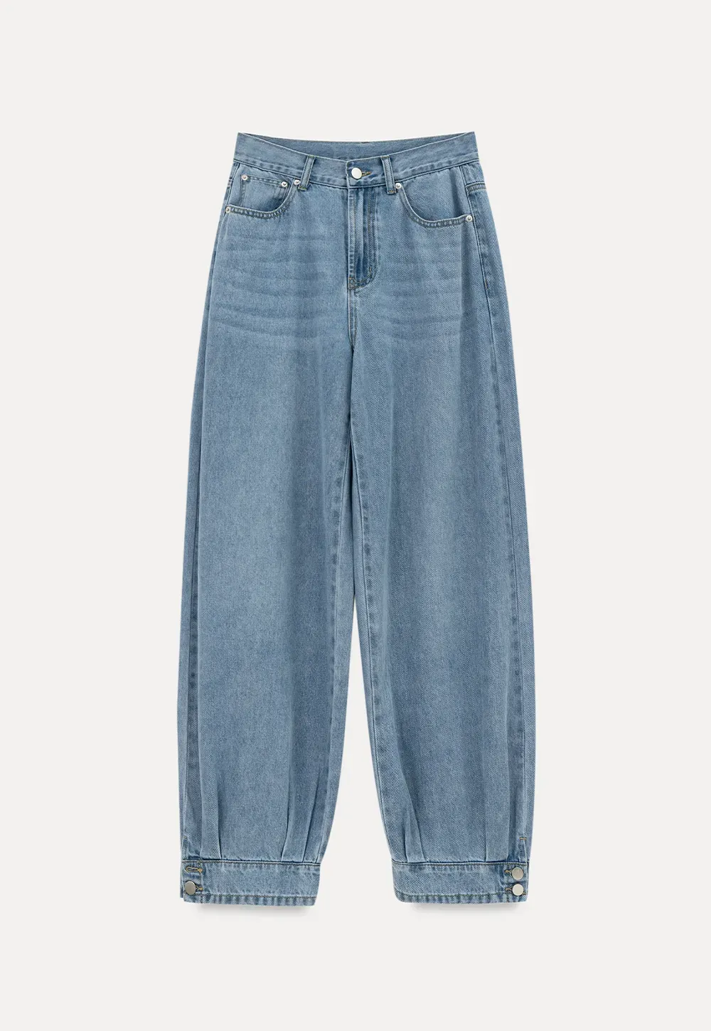 High Waist Wide Leg Denim Jeans