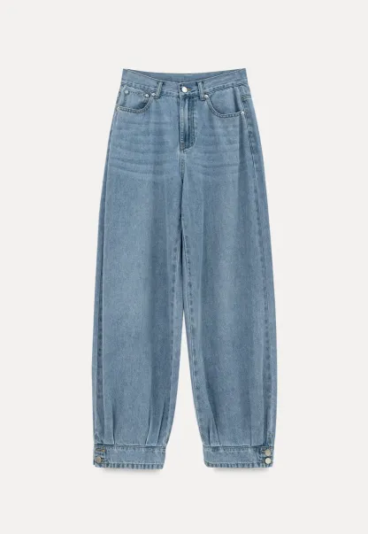 High Waist Wide Leg Denim Jeans